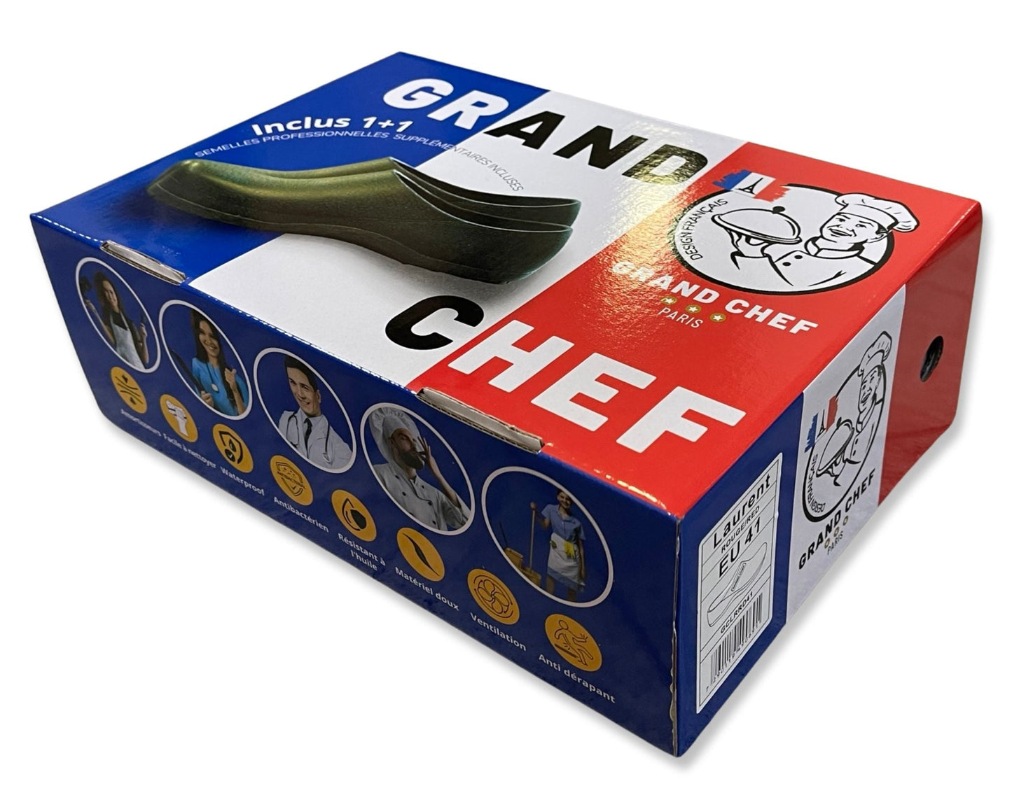 Grand Chef Laurent Clogs- Unisex Chef Shoes - Navy